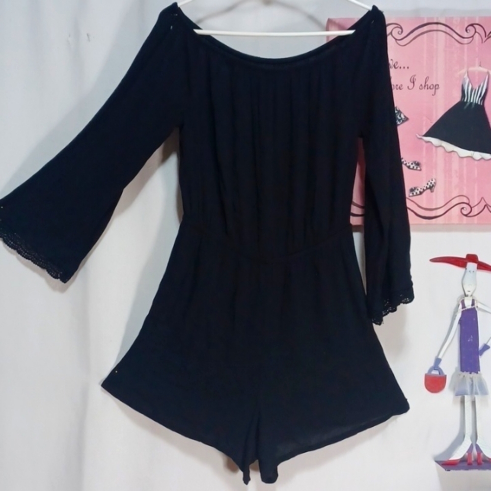 Mossimo Romper BLACK RAYON SIZE M